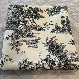 WAVERLY Garden Room Country Life Toile Curtain Panel Black/Cream 40’x80.5"